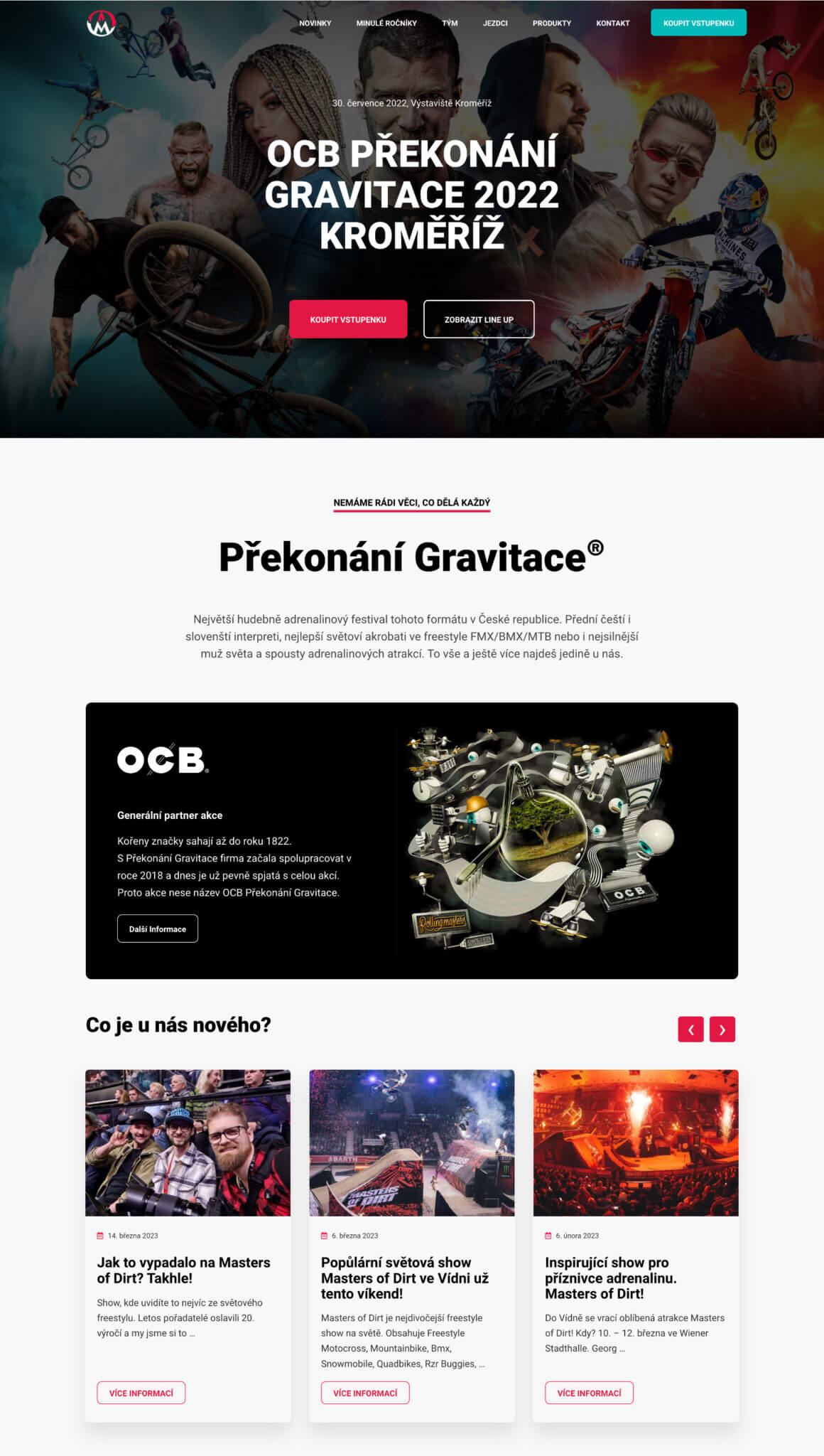 Wordpress webstránka Prekonanigravitace